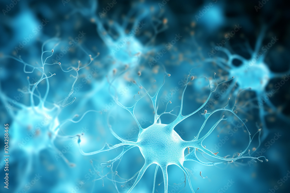 Brain cells under microscope Brain cells under microscope