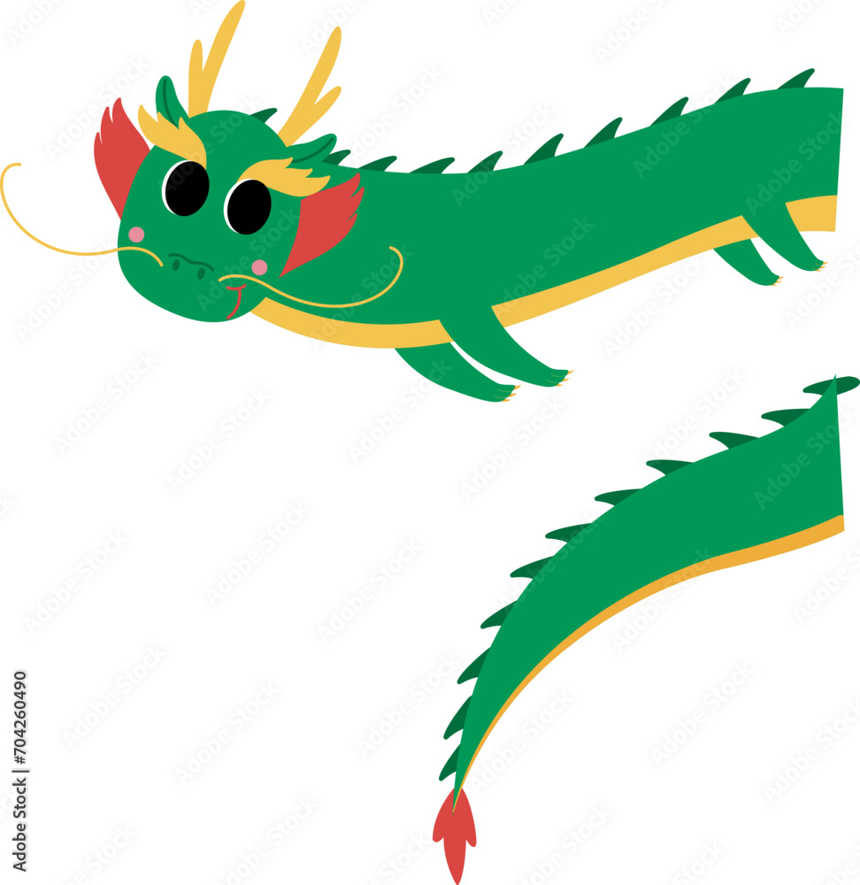 Fototapeta premium Chinese dragon cartoon 