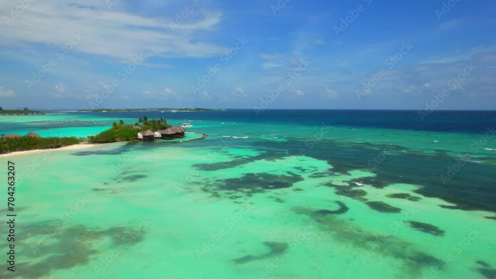 Kuda Huraa Island - Maldives - Aerial view of the sea Kuda Huraa Island - Maldives - Aerial view of the sea