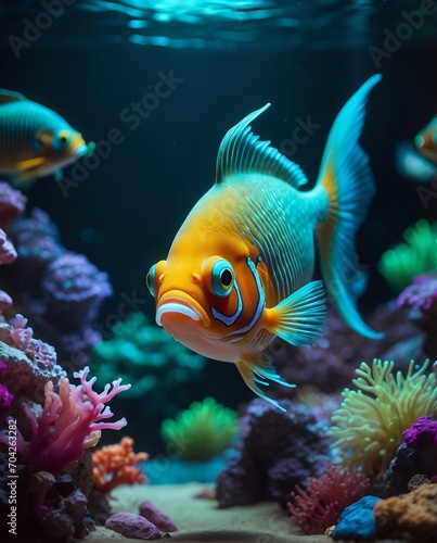 Beautiful fish underwater