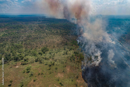 Australian Bushfire in the Northern Territory, drone photo
