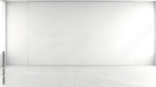 Empty Room Interior White Background. 3d Render Illustration. ai generative