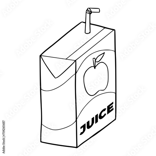 juice box illustration sketch outline vector