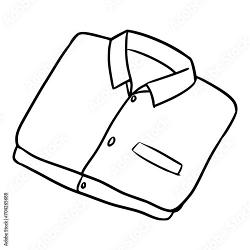 foldable clothes illustration sketch outline vector