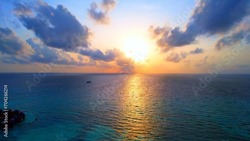 Huraa Island - Maldives - Sunset in the atoll photo