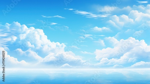  a large body of water with clouds in the sky and a boat in the water on the right side of the picture.