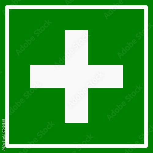 First Aid Symbols for icon Safety Sign and label