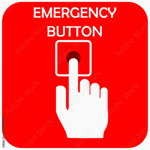 Icon sign of Emergency button