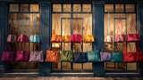 colorful shopping bags dangling