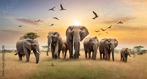 A concept of wild animals conservation photo