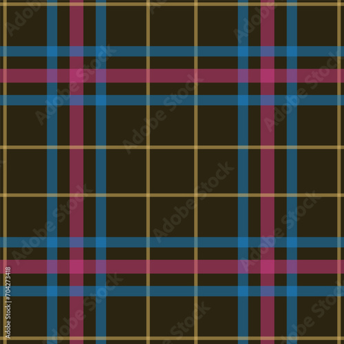 Textile fabric 4 color check pattern
