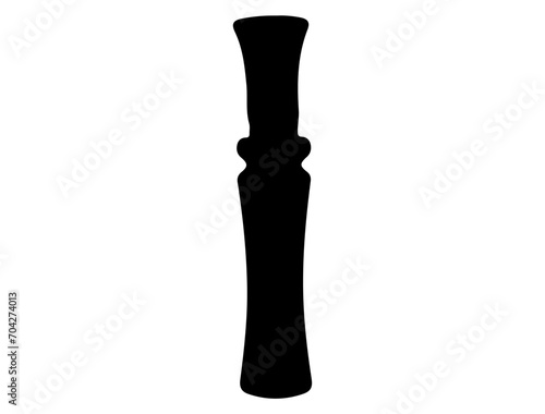 Duck Call silhouette vector art white background