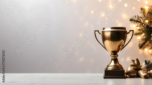 Bronze trophy with copy space wallpaper, Third-place achievement visuals, Bronze trophy and accomplishment backdrop stock, Trophy scenes with space for text, Accomplishment moments in wallpaper