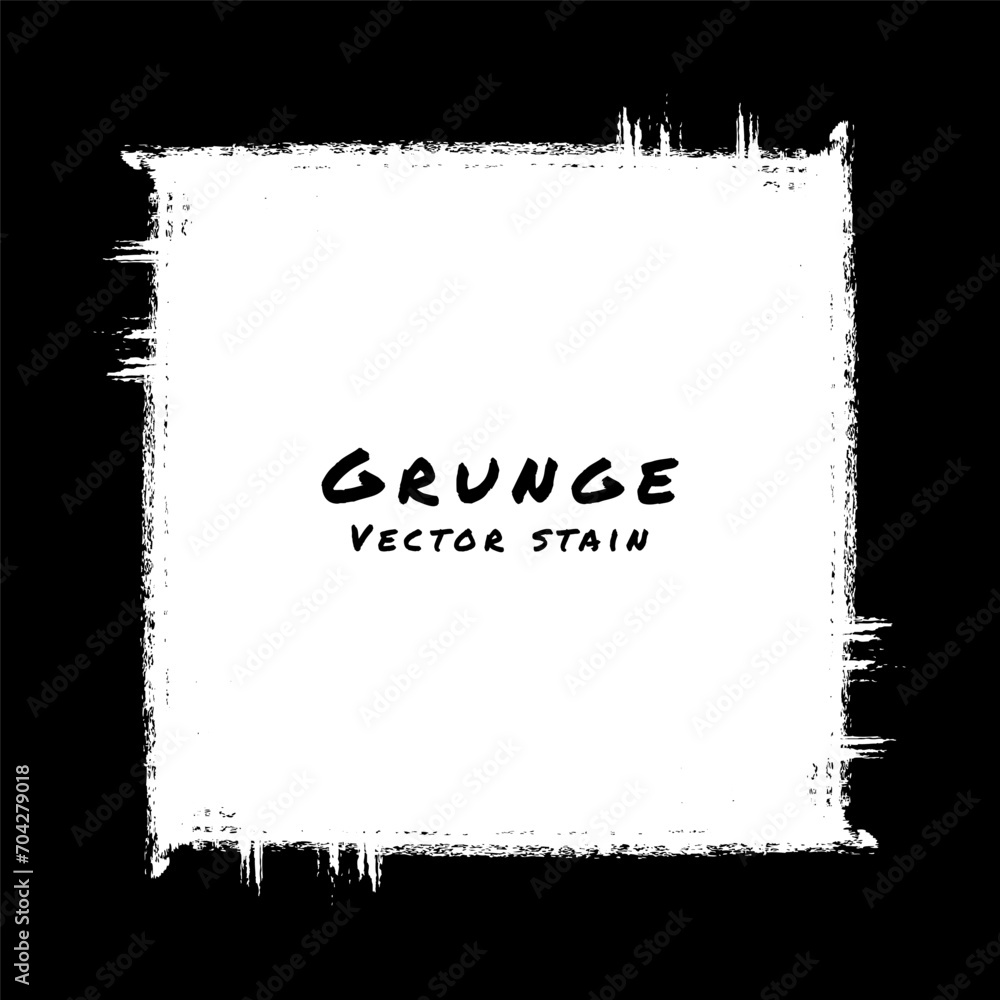 White scribble stain. Grunge square frame. Hand drawn in brush. Sale banner. Vector distress background White scribble stain. Grunge square frame. Hand drawn in brush. Sale banner. Vector distress background