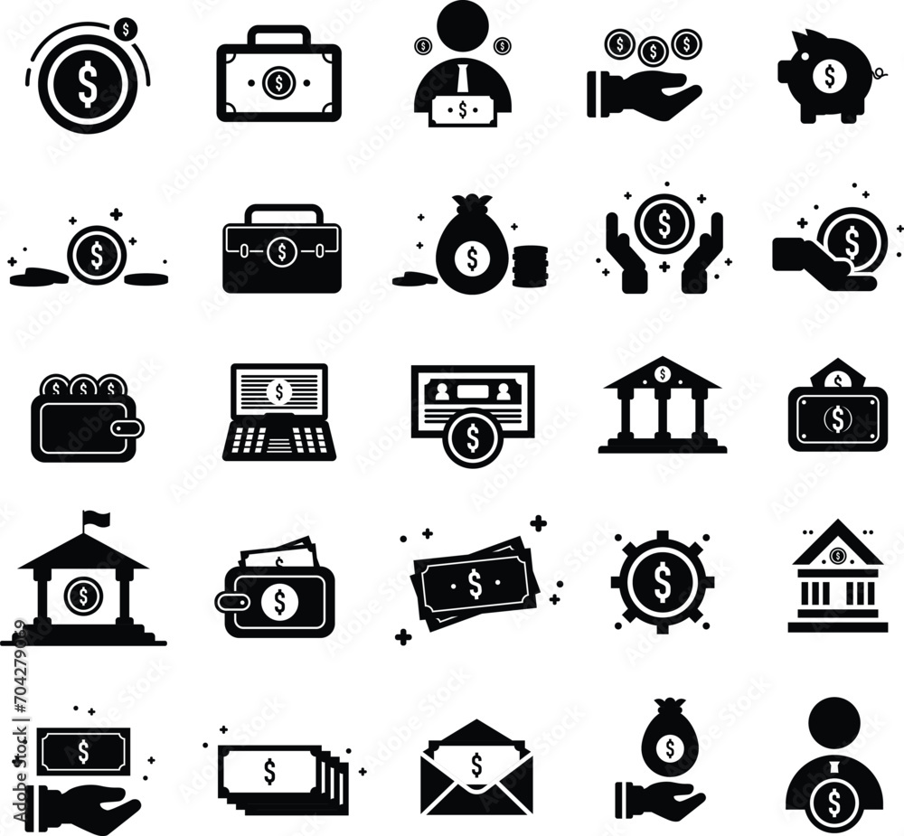 Banking & Finance icon pack for your asset design Banking & Finance icon pack for your asset design