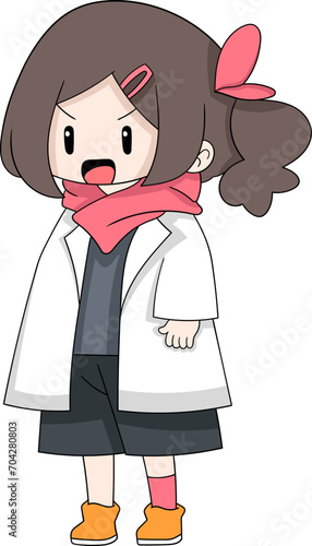 female researcher wearing a white coat