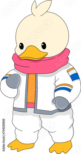 duck dressed as an astronaut when he went on an adventure into outer space