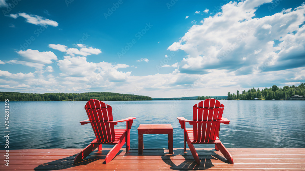 Muskoka or Red Adirondack Chairs
