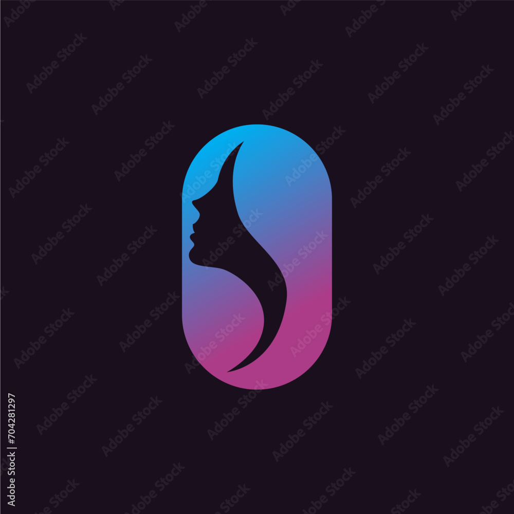 woman vibrant lady icon logo design vector woman vibrant lady icon logo design vector