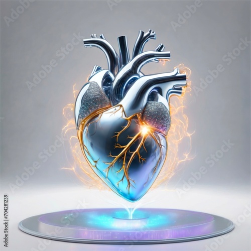 gold and silver heart 
