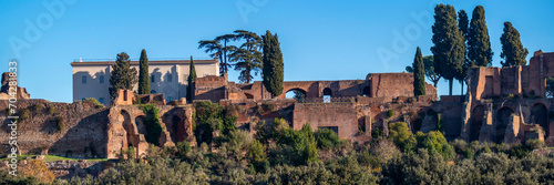 Vue panoramique sur les ruines du Forum Romain photo