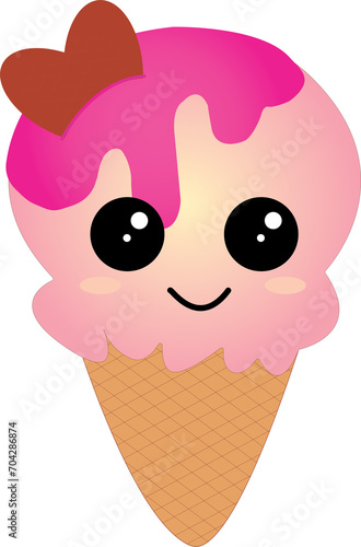cute cartoon ice cream cone