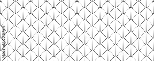 Outline reptile scale seamless pattern