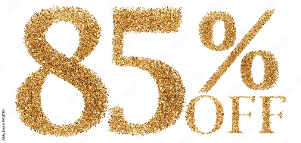 85 percent off sale discount gold glitter number 85 percent off sale discount gold glitter number