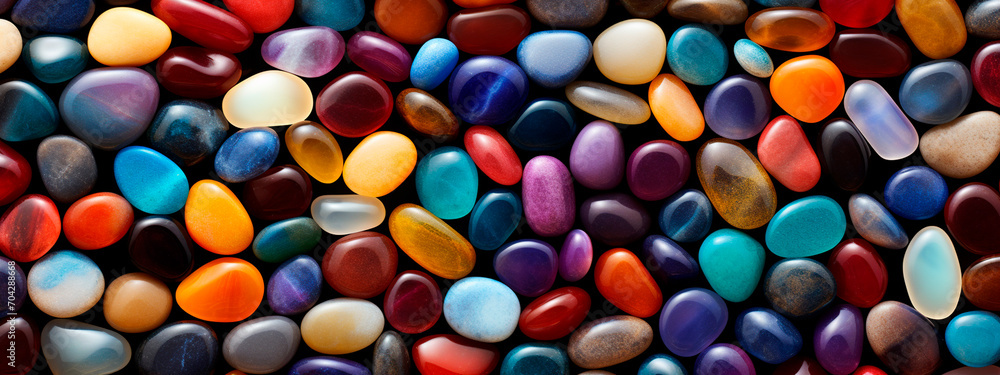 Multi-colored stones smooth background. Selective focus. Multi-colored stones smooth background. Selective focus.