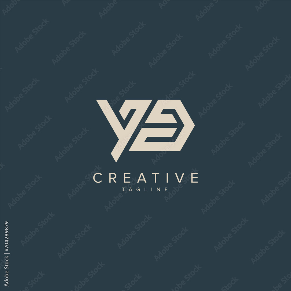 Alphabet YD DY letter modern monogram style logo vector element. Alphabet YD DY letter modern monogram style logo vector element.