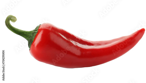 Red hot chili pepper isolated on white background, png photo