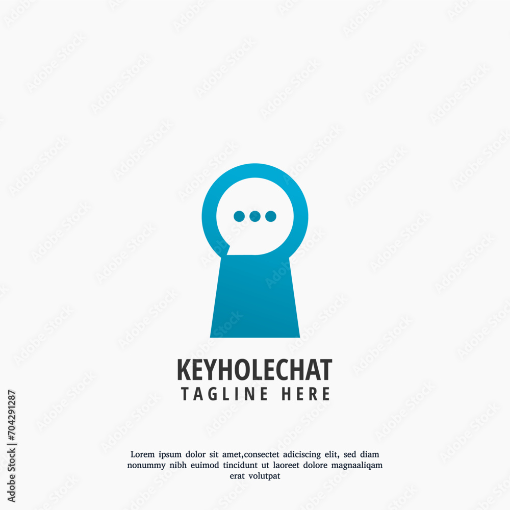 keyhole talk logo design template keyhole talk logo design template