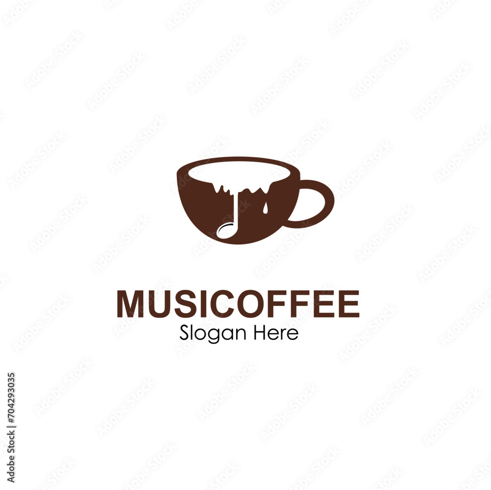 music coffee logo design concept music coffee logo design concept