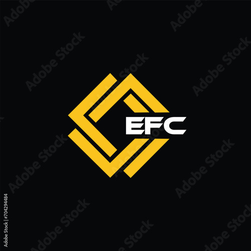EFC letter design for logo and icon.EFC typography for technology, business and real estate brand.EFC monogram logo. photo