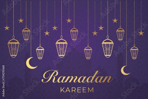 Ramadhan background, Eid al-Fitr background, Islamic new year background greeting card