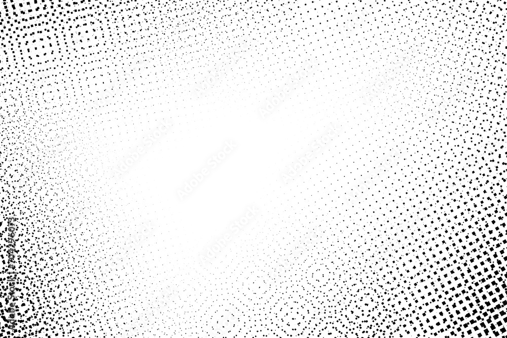 Black and White Halftone Dots. Fade Distressed Overlay on Vintage Halftone Background. Abstract  Modern Texture. Vertical gradient halftone abstract pattern. Vector illustration