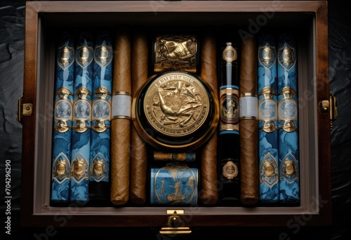 Detailed and exquisite illustration capturing the essence of a premium cigar.
