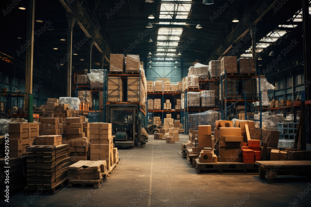 modern warehouse storage with drawers and boxes modern warehouse storage with drawers and boxes