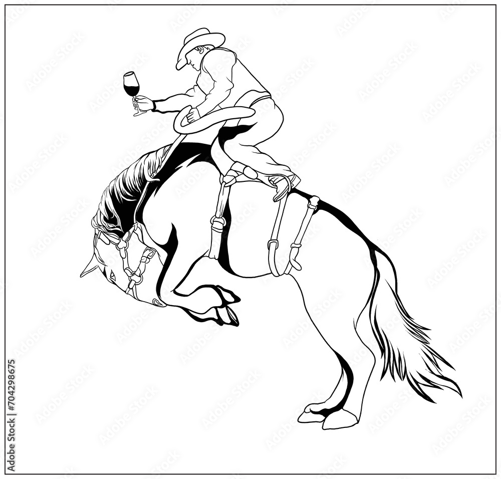 Obraz premium horse riding