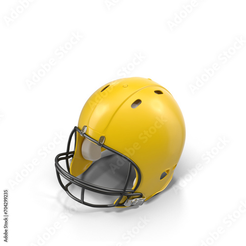 3D Yellow Football Helmet