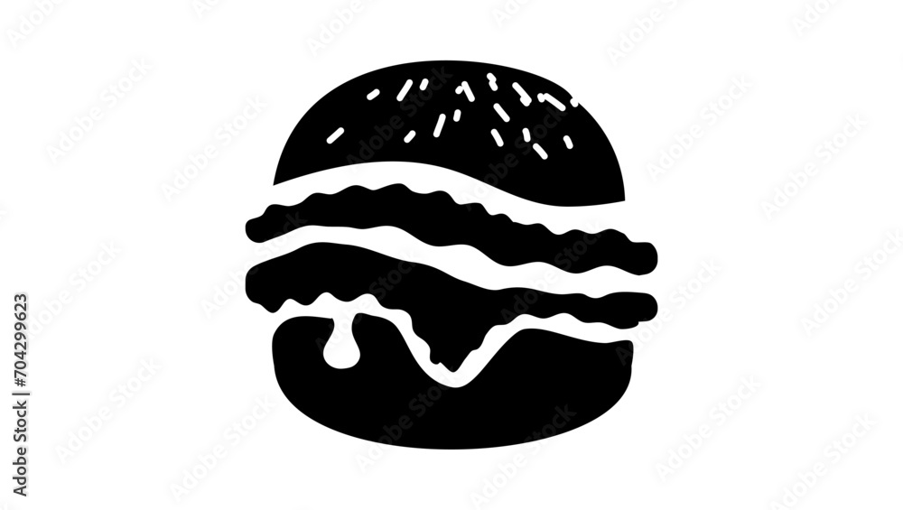 hamburger , black isolated silhouette hamburger , black isolated silhouette