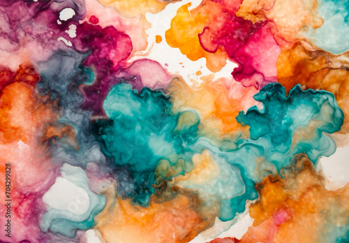 Abstract alcohol ink watercolor background