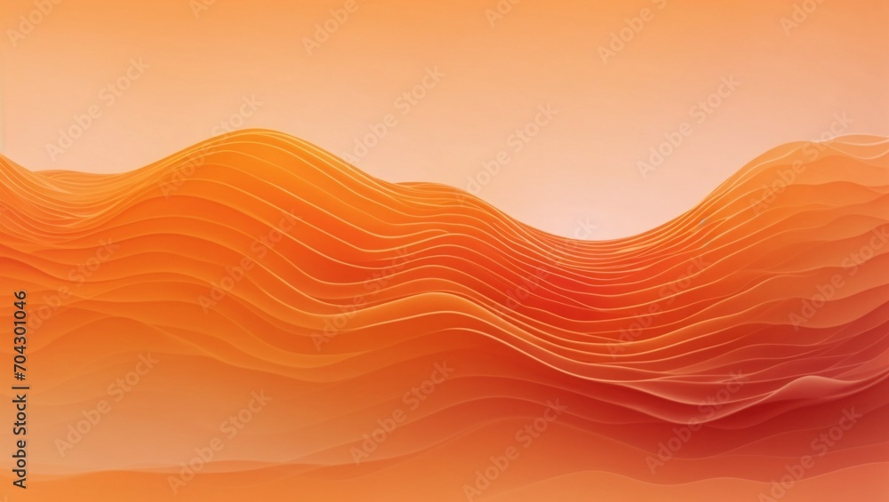 Fototapeta premium Beautiful and soft orange wave gradient made by AI generative