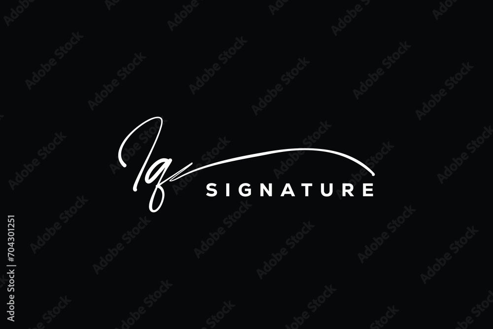 IQ initials Handwriting signature logo. IQ Hand drawn Calligraphy lettering Vector. IQ letter real estate, beauty, photography letter logo design. IQ initials Handwriting signature logo. IQ Hand drawn Calligraphy lettering Vector. IQ letter real estate, beauty, photography letter logo design.