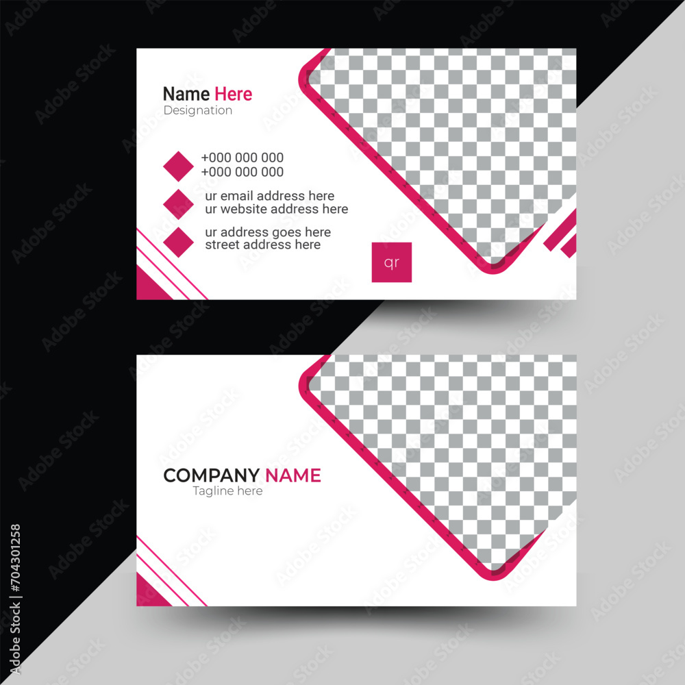
Modern Business Card - Creative and Clean Business Card Template with picture space