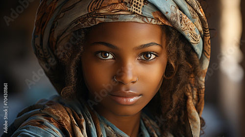 Shy African Girl in Madagascar photo