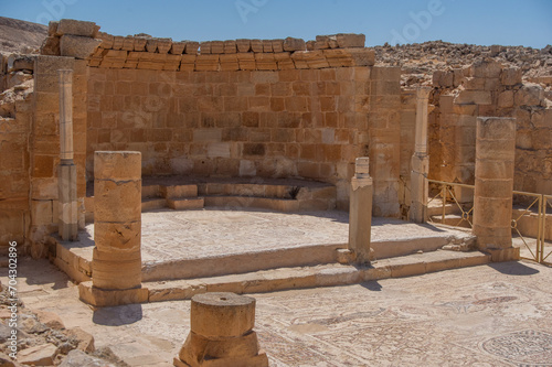 イスラエルのネゲヴ砂漠地方にあるマムシト遺跡の教会跡