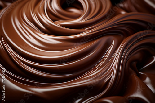 Chocolate - Rich, dark brown swirls in a luxurious abstract form.
