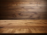 Rustic wooden table against a wooden background