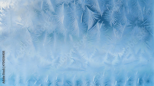Abstract Winter frosty pattern on glass  background texture. Frozen background. Ice crystals or cold winter background. frozen ice texture.